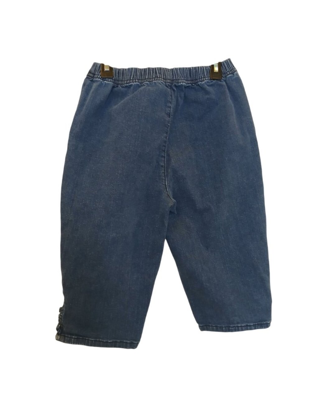 Croft & Barrow Petite Extra Small PXS Blue Denim Shorts Hem Detail Pockets #I-8 - Picture 8 of 9